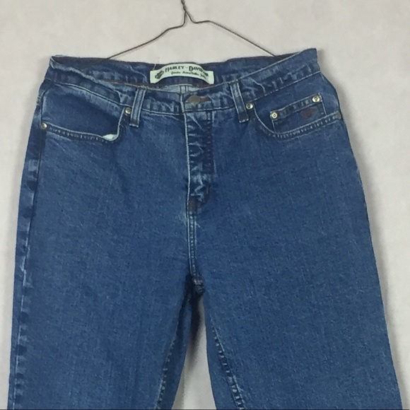 Harley Davidson Jeans Straight Leg Cut Size 10 - Picture 2 of 7